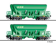 010-01055 - TT - 2-tlg. Güterwagenset mit zwei Selbstentladewagen Faccns, MBC, Ep. VI